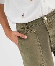 jean mom avec poches plaquees femme - lulucastagnette kaki standard pantalonsG449201_2