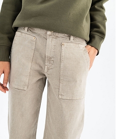jean mom avec poches plaquees femme - lulucastagnette beige pantalonsG449301_4