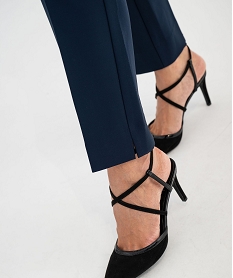 pantalon avec boutons sur les hanches femme bleu pantalonsG449401_3