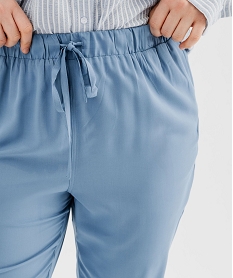 pantalon fluide femme grande taille bleu standard pantalonsG449901_2