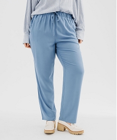 pantalon fluide femme grande taille bleu standard pantalonsG449901_4