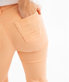 pantalon coupe slim taille normale femme orange pantalonsG450801_2