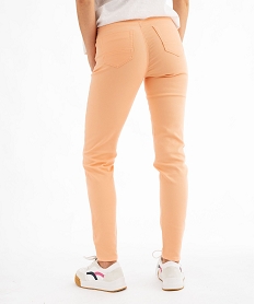 pantalon coupe slim taille normale femme orange pantalonsG450801_3