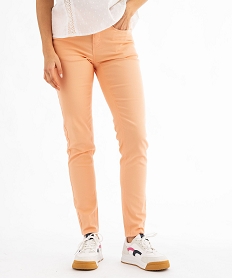 pantalon coupe slim taille normale femme orange pantalonsG450801_4