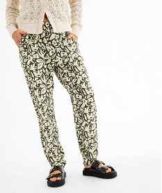 pantalon fluide imprime femme imprime fleurs pantalonsG450901_4