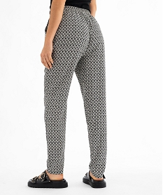 pantalon fluide imprime femme noir pantalonsG451001_3