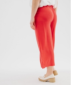 pantacourt large en lyocell et viscose femme grande taille rouge standard pantalonsG451401_3