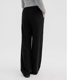 pantalon ample en viscose et lin femme noir standard pantalonsG452101_3