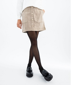 GEMO Jupe en toile denim avec boutons femme - LuluCastagnette Beige