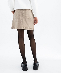 jupe en toile denim avec boutons femme - lulucastagnette beigeG454401_3