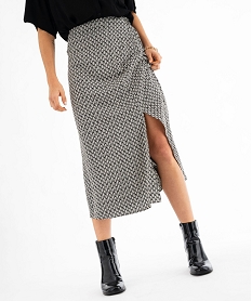 GEMO Jupe longue imprimée en viscose femme Imprimé