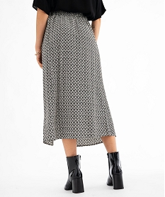 jupe longue imprimee en viscose femme noirG454701_3