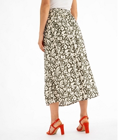 jupe longue imprimee en viscose femme vertG454801_3