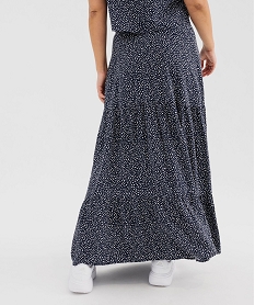 jupe longue a volants en viscose fleurie et legere femme imprimeG455401_3