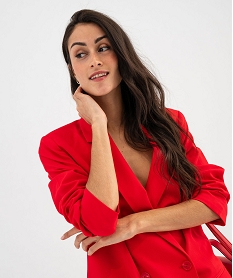 veste de tailleur coupe large fermeture croisee femme rouge standard vestesG456301_2