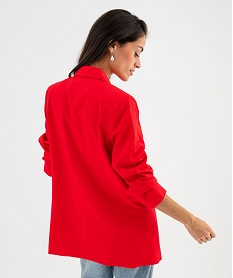 veste de tailleur coupe large fermeture croisee femme rouge standard vestesG456301_3