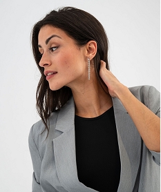 veste de tailleur coupe large fermeture croisee femme gris standard vestesG456401_2