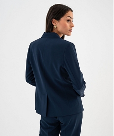 veste de blazer coupe droite femme bleu vestesG456601_3