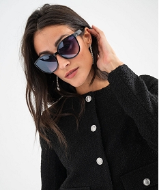 veste courte aspect tweed avec boutons metalliques femme noir standard vestesG456901_3