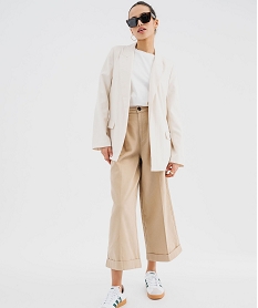 veste blazer legere sans bouton femme blanc chine vestesG457301_4