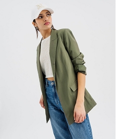GEMO Veste blazer légère sans bouton femme kaki standard