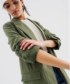 veste blazer legere sans bouton femme kaki standard vestesG457401_2