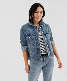 veste en jean classique femme bleu vif vestesG457701_2