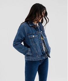 GEMO Veste en jean classique femme bleu standard