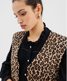 veste sans manche matelassee a motifs femme imprime vestesG458401_2
