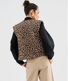 veste sans manche matelassee a motifs femme imprime vestesG458401_3