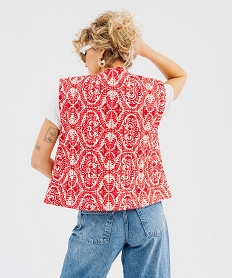 veste sans manche matelassee a motifs femme imprime vestesG458501_3