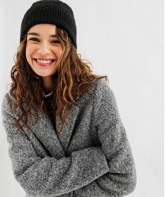 manteau court fermeture un bouton femme gris standard manteauxG459101_2