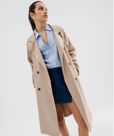 GEMO Trench long femme - LuluCastagnette marron vif