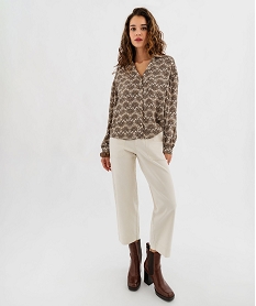 chemise a motifs fleuris femme imprime chemisiersG461301_4