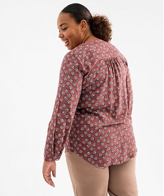 chemise a manches longues imprimee femme grande taille imprime chemisiersG461801_3