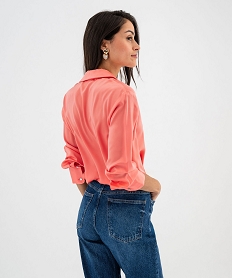 chemise en matiere satinee femme rose standard chemisiersG462301_3