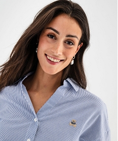 chemise rayee en coton femme - lulucastagnette rayure chemisiersG462601_2