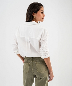 chemise en coton a motifs brodes femme - lulucastagnette blanc chine chemisiersG462701_3