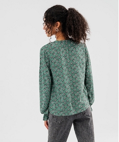 blouse imprimee a col v et poignets fronces femme imprime blousesG463601_3