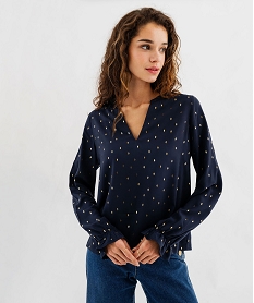 blouse a manches longues a motifs pailletes femme imprime blousesG463701_2