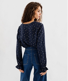 blouse a manches longues a motifs pailletes femme imprime blousesG463701_3
