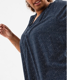 blouse imprimee a manches 34 femme grande taille blanc blousesG463901_2