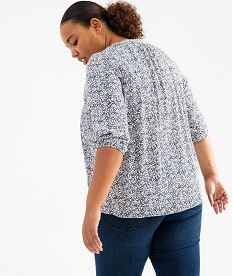 blouse imprimee a manches 34 femme grande taille imprime blousesG464001_3