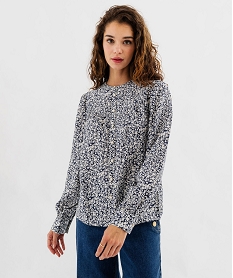 chemise fleurie avec details fronces femme imprime floral blousesG464401_2