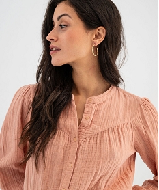 chemise en gaze de coton femme rose standard blousesG464601_2
