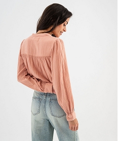 chemise en gaze de coton femme rose standard blousesG464601_3