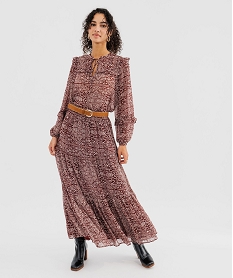 blouse en voile imprimee a volants femme imprime blousesG464801_4