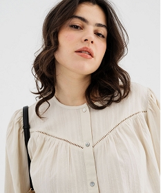blouse manches longues esprit boheme femme grande taille beige blousesG466301_2