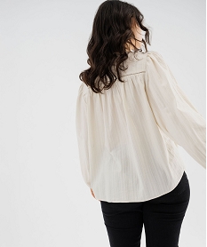 blouse manches longues esprit boheme femme grande taille beige blousesG466301_3