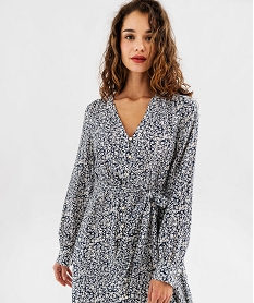 robe longue a motifs fleuris femme imprime floralG467501_2